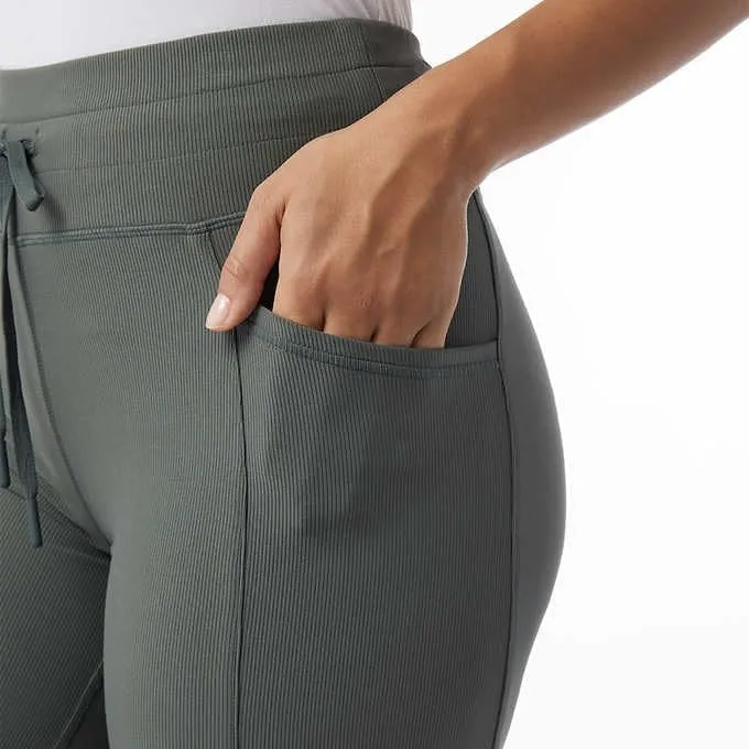 32 Degrees Wide Leg Pants Woman - Ribbed Semi-Flare Pant - Yoga Pants for Women