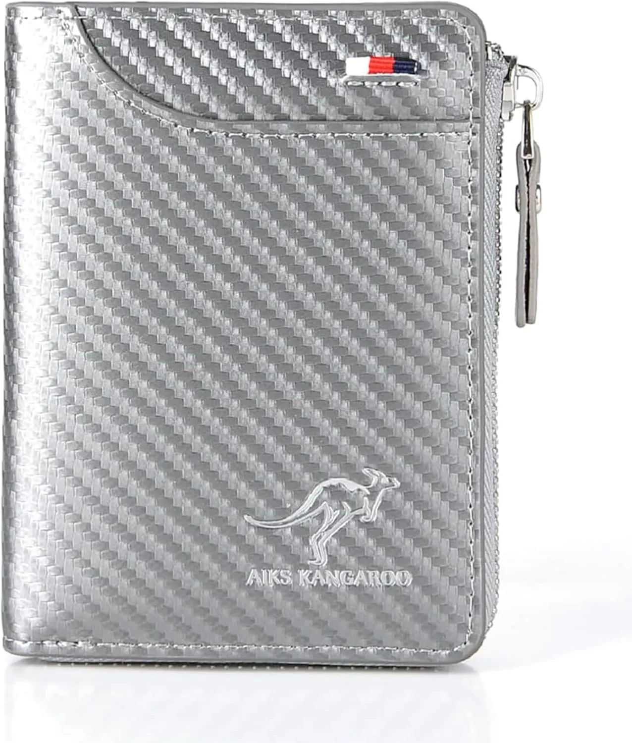 Aiks Kangaroo Wallets, Men Wallet Zipper Genuine Leather Purse, PU Stylish Soft Simple Design RFID Protected Wallet