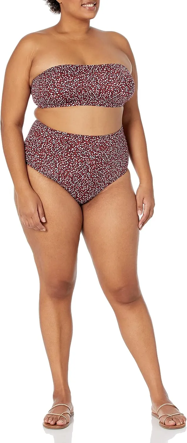 Amazon Essentials Women's High Waist High Leg Bikini Bottom