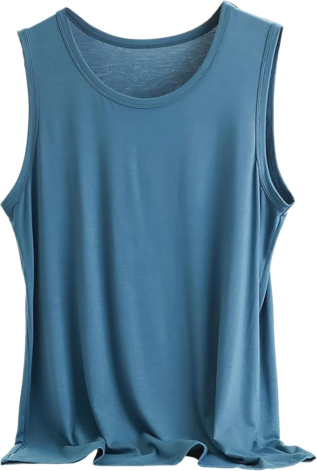ANUFER Mens Plus Size 3 Pack Soft Stretchy Vests Tank Tops Plain Sleeveless Undershirts Gym Workout Tops