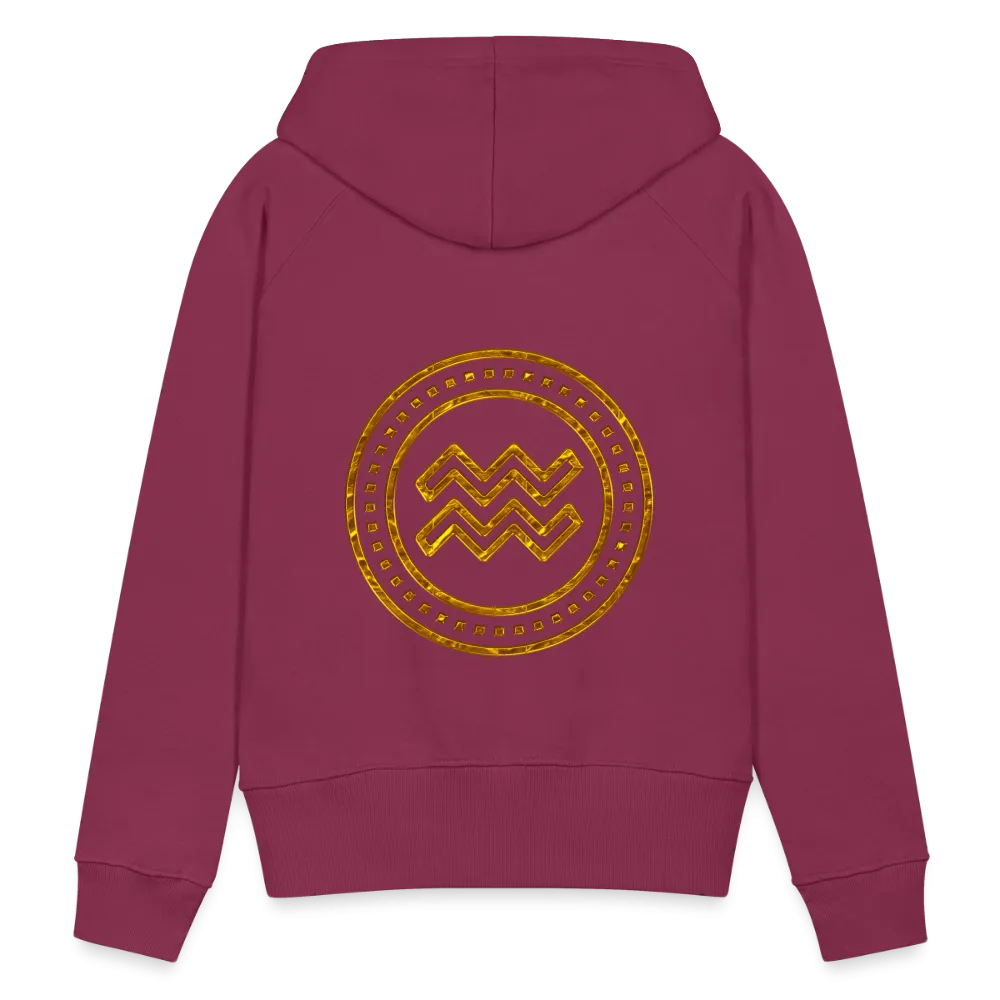 Aquarius Gold Foil 3D Women’s Premium Hoodie