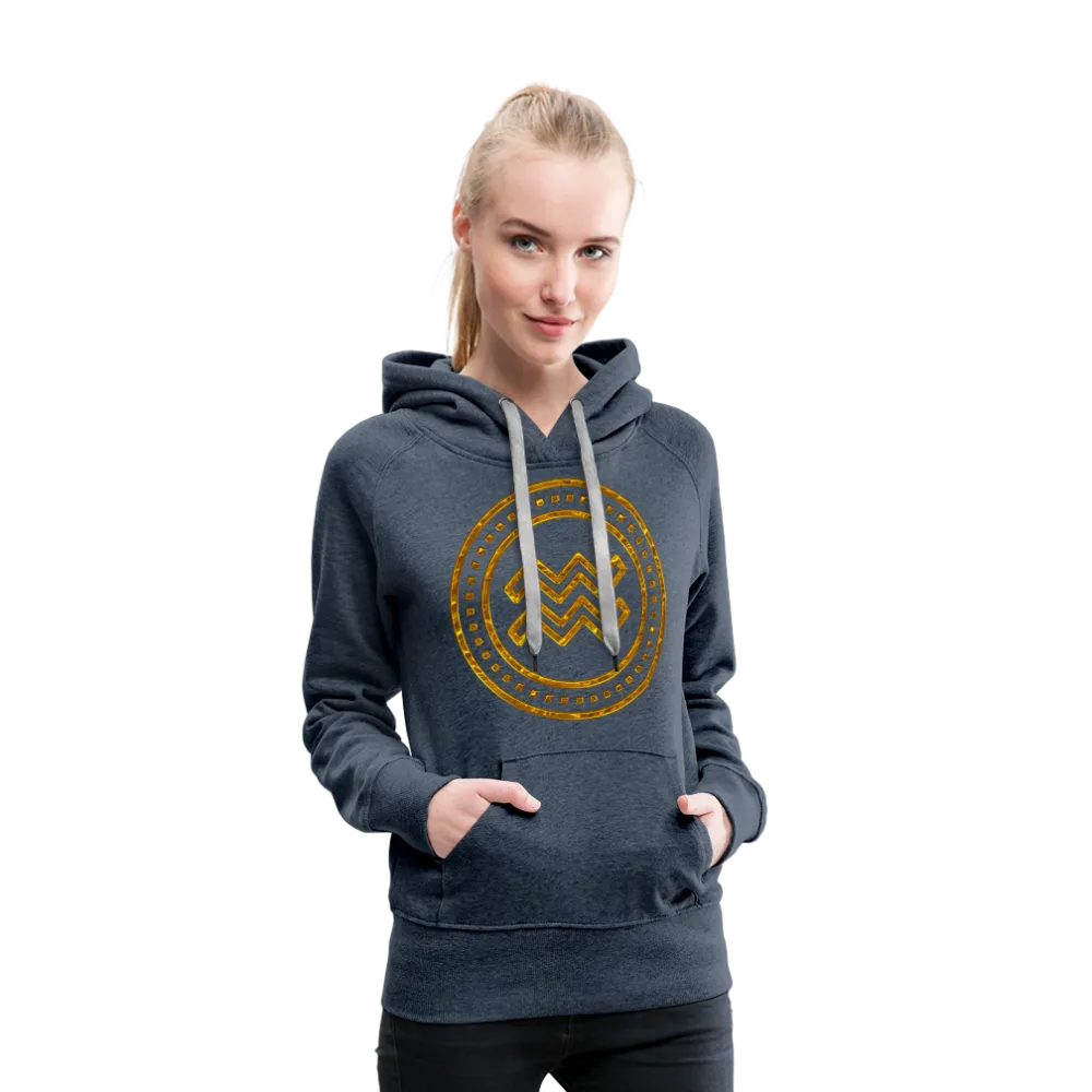 Aquarius Gold Foil 3D Women’s Premium Hoodie