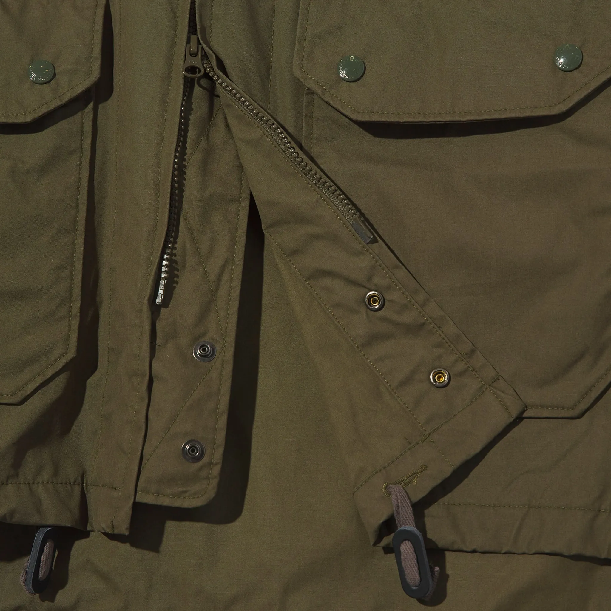 Atlantic Parka - Olive Coated Cotton Cloth