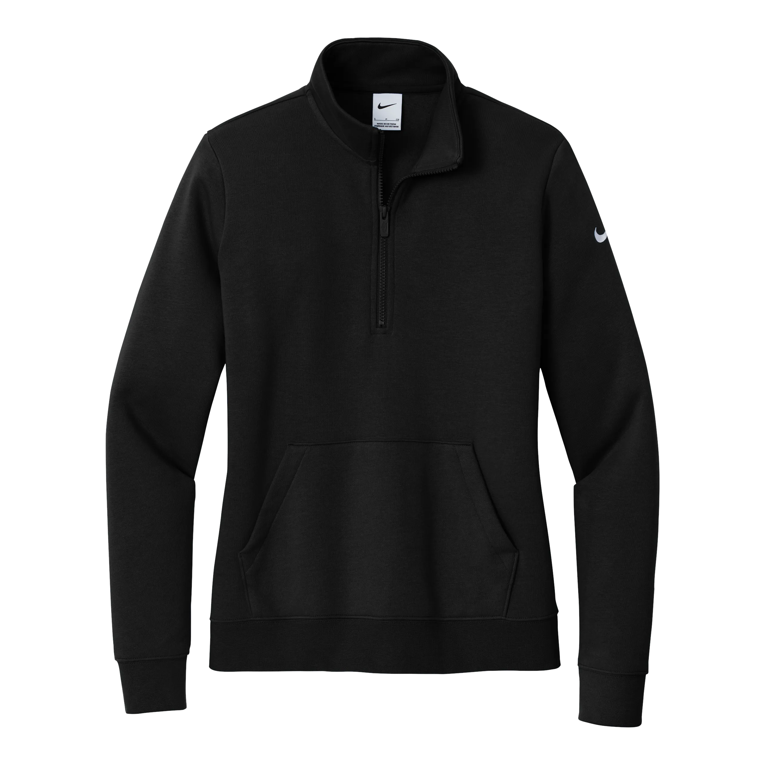 B2457W Ladies Club Fleece Sleeve Swoosh 1/2-Zip