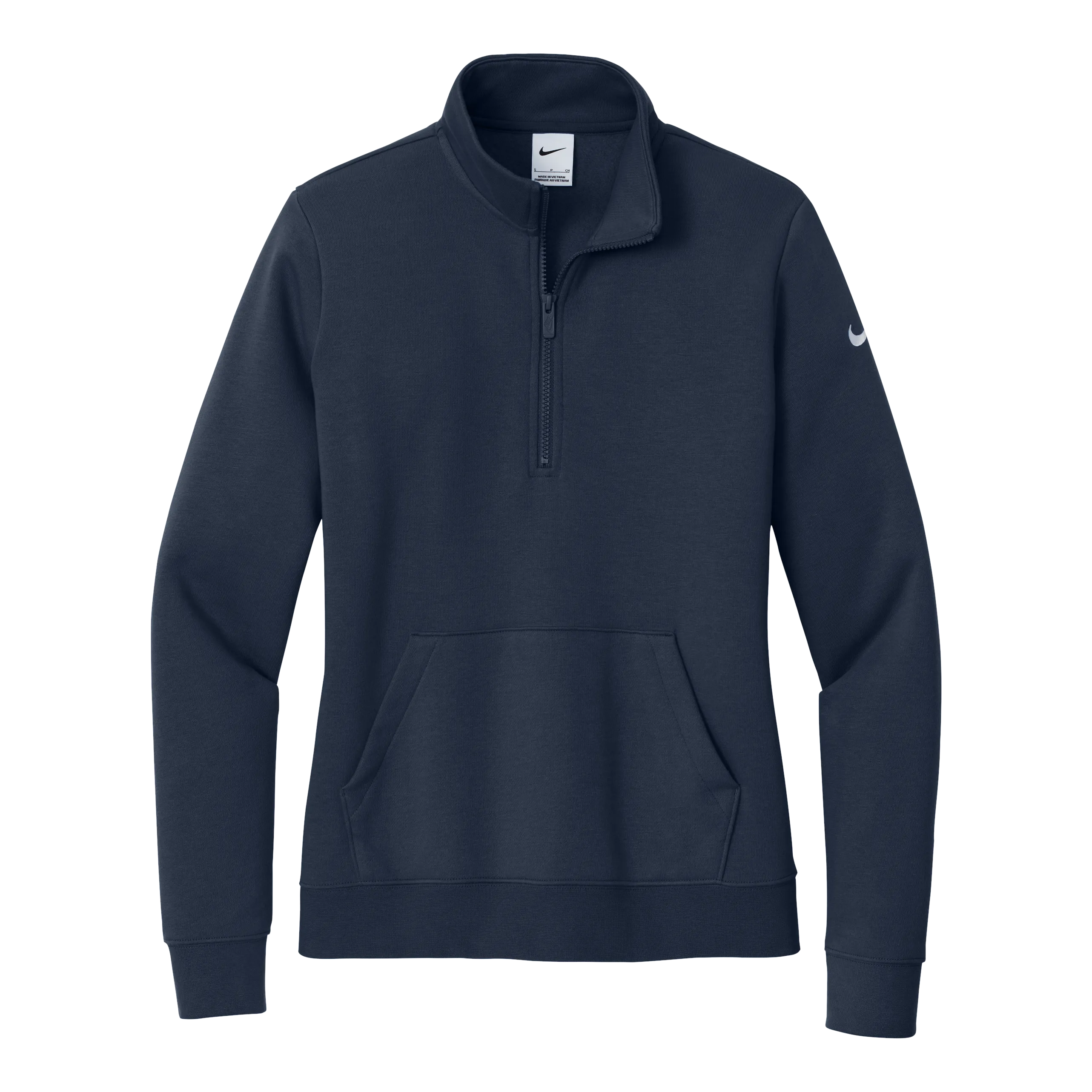 B2457W Ladies Club Fleece Sleeve Swoosh 1/2-Zip