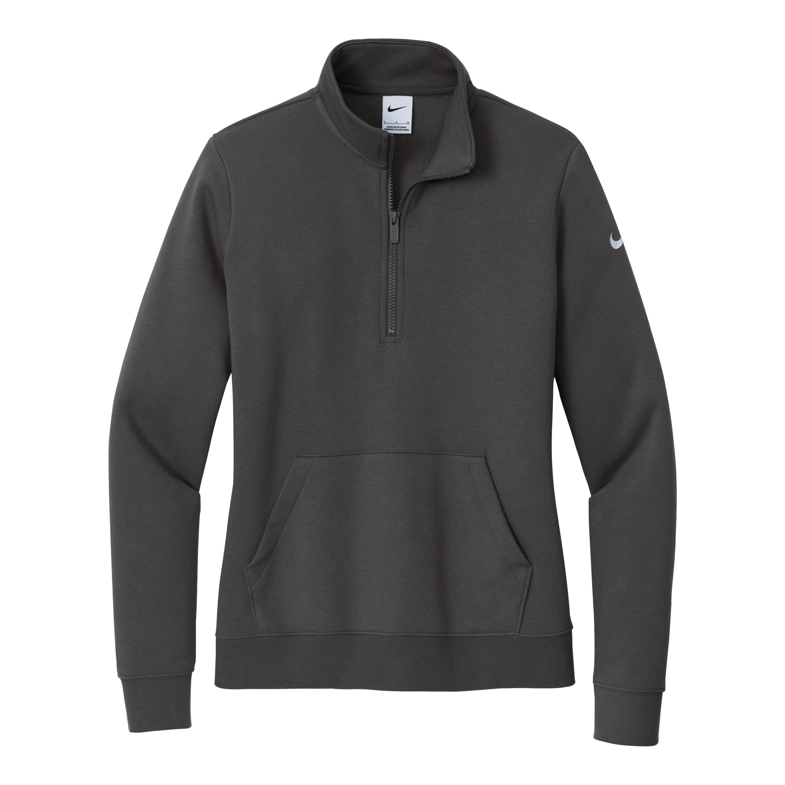 B2457W Ladies Club Fleece Sleeve Swoosh 1/2-Zip