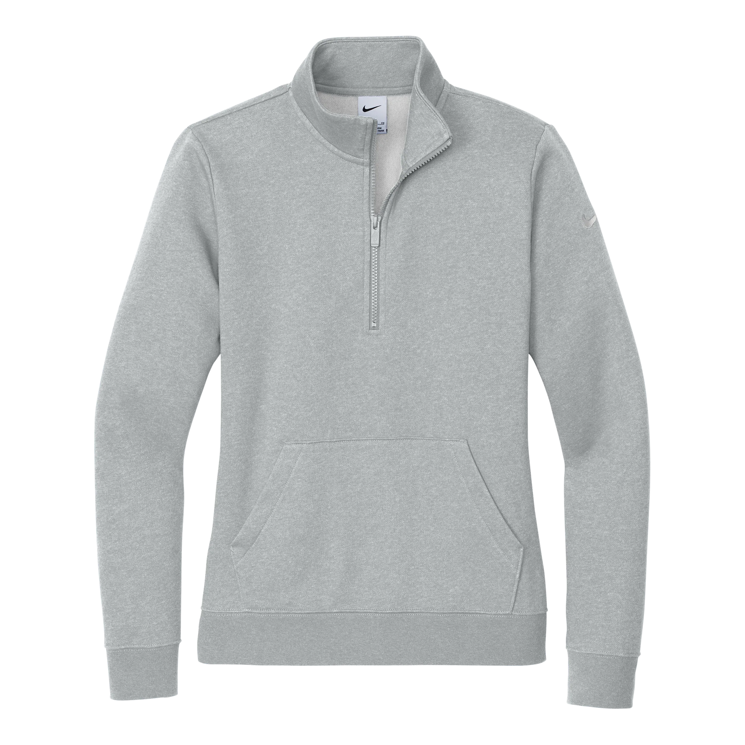 B2457W Ladies Club Fleece Sleeve Swoosh 1/2-Zip