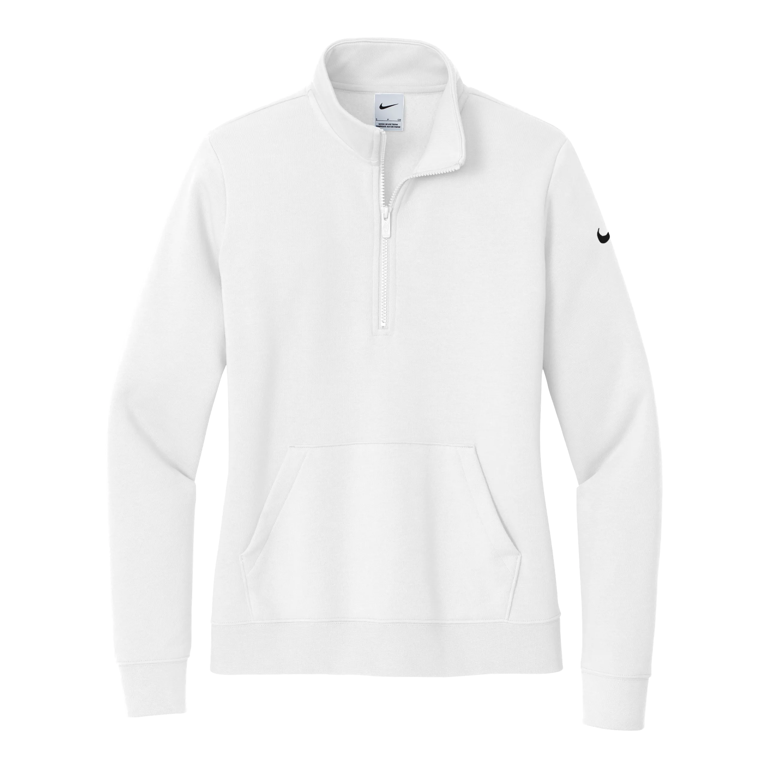 B2457W Ladies Club Fleece Sleeve Swoosh 1/2-Zip