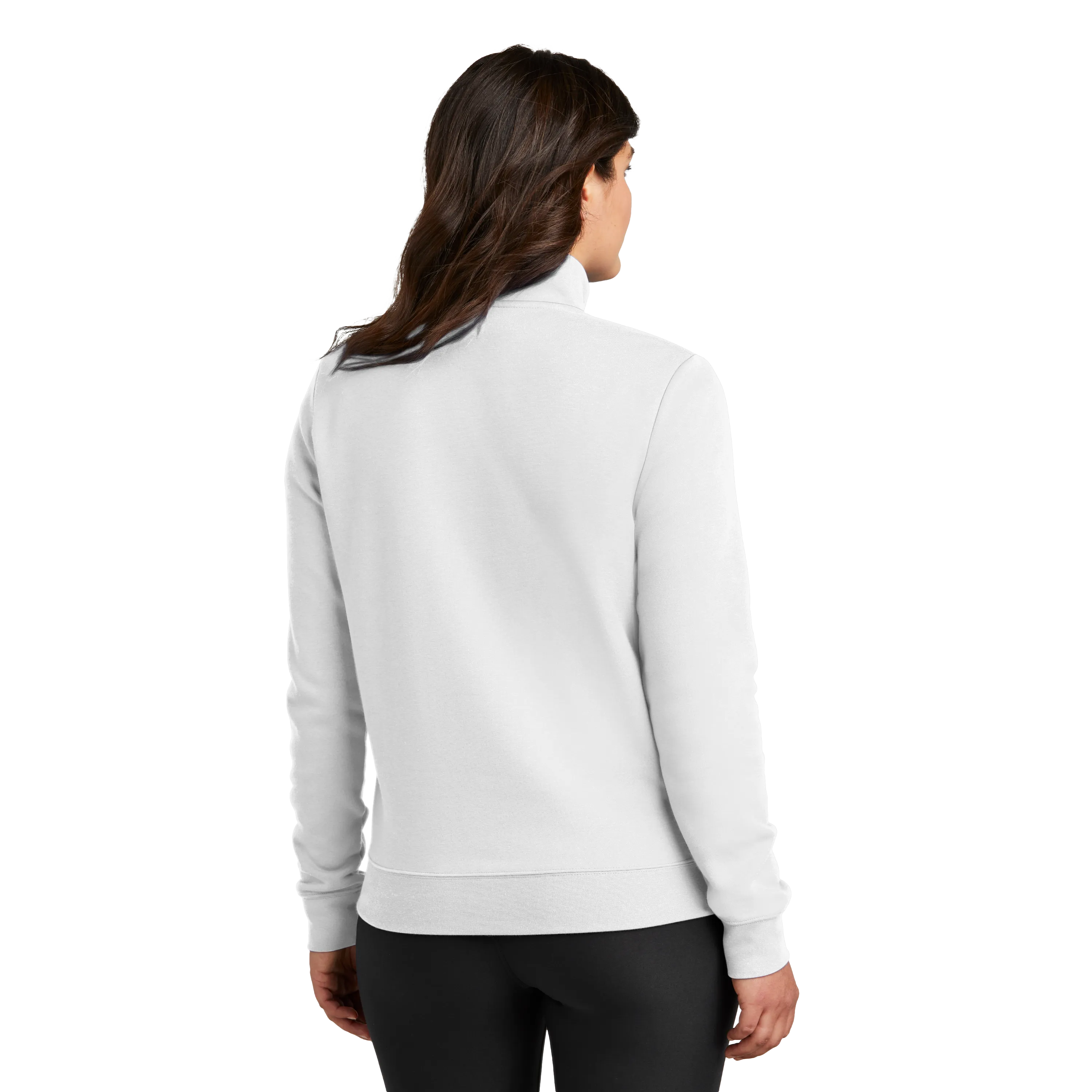 B2457W Ladies Club Fleece Sleeve Swoosh 1/2-Zip