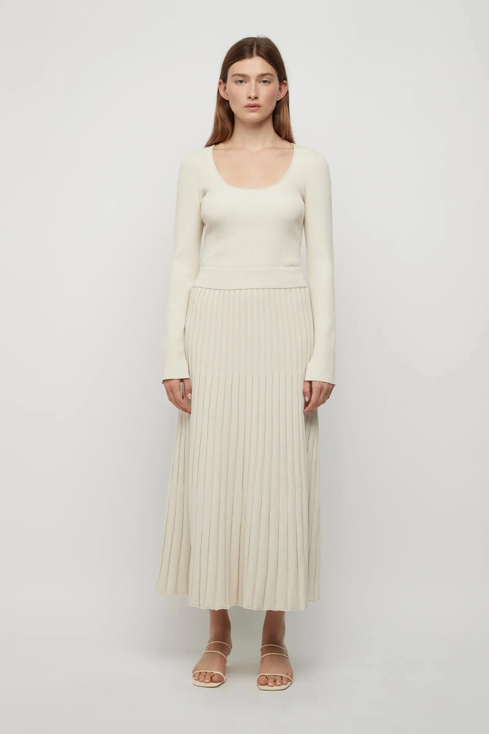 Basic Rib Knit Top Winter White