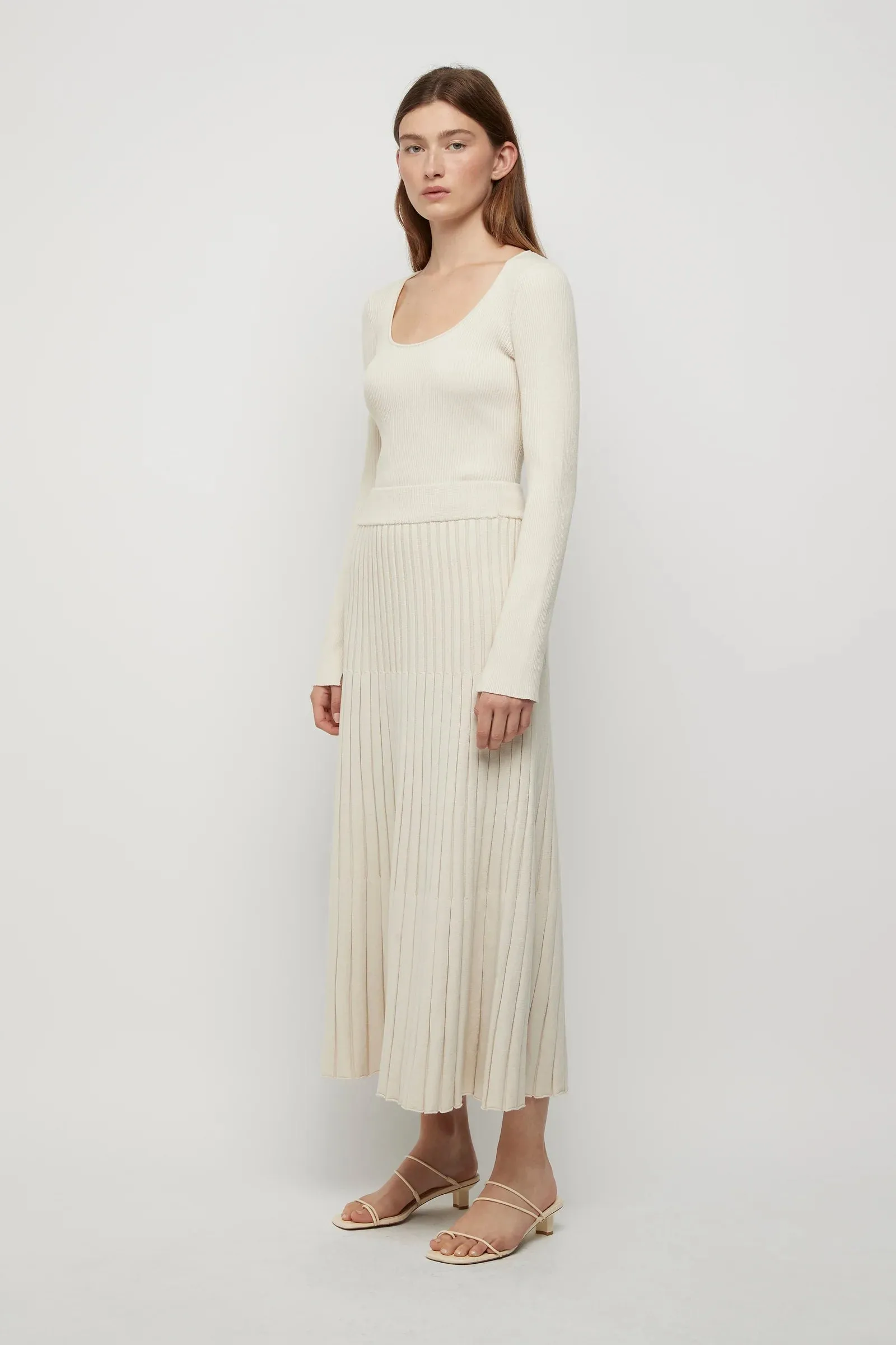 Basic Rib Knit Top Winter White