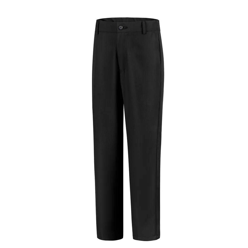 Black Fit Slim 4 Piece Boy's Formal Suits With Vest Pants Shirt Tie