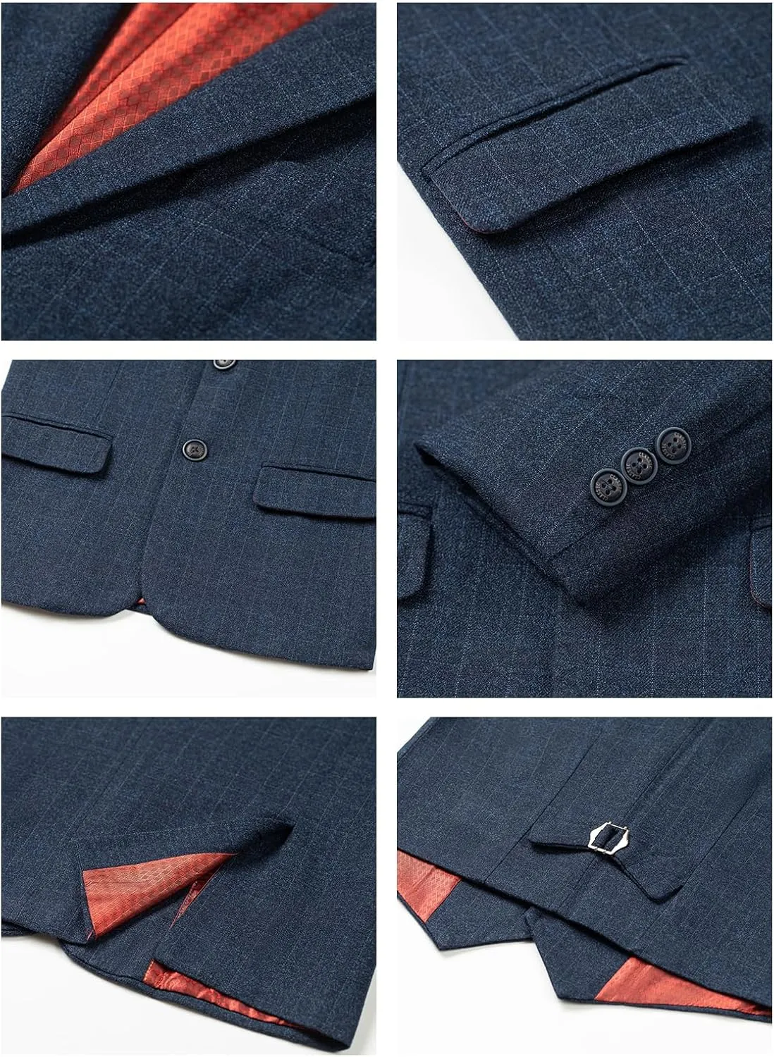 Boys Suits 3 Piece Slim Fit Suit Set Dresswear Ring Bearer Outfit for Boy