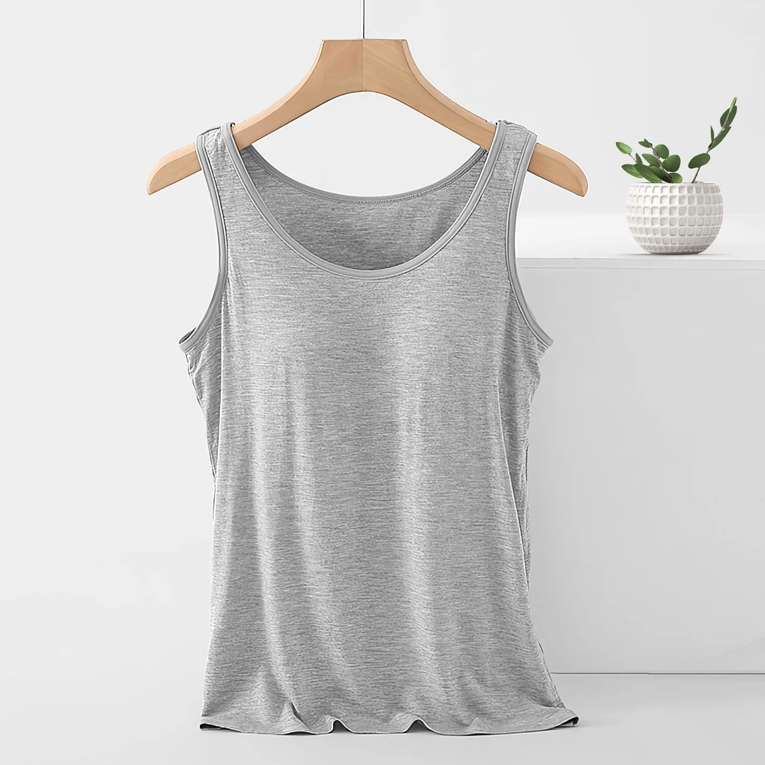 Camisole Tops for Women Summer Spaghetti Strap, Built-in Bra, Casual Tank top, Sports Yoga Shirt