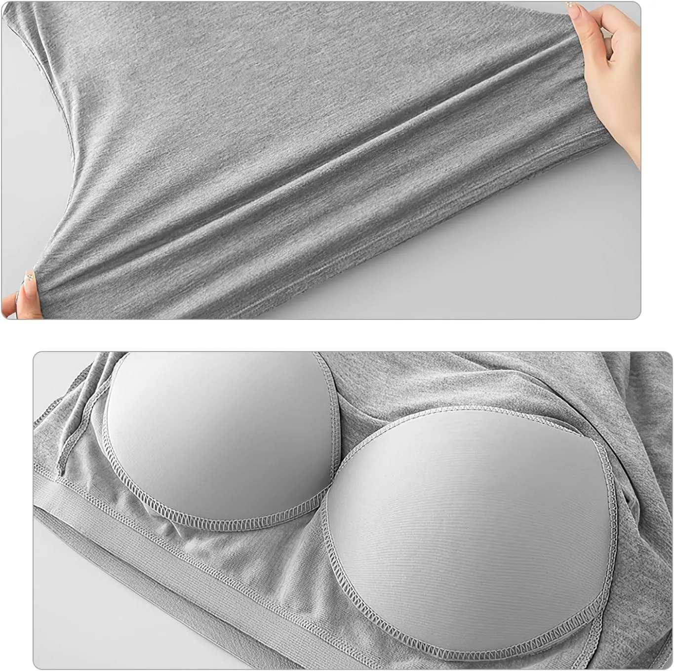 Camisole Tops for Women Summer Spaghetti Strap, Built-in Bra, Casual Tank top, Sports Yoga Shirt