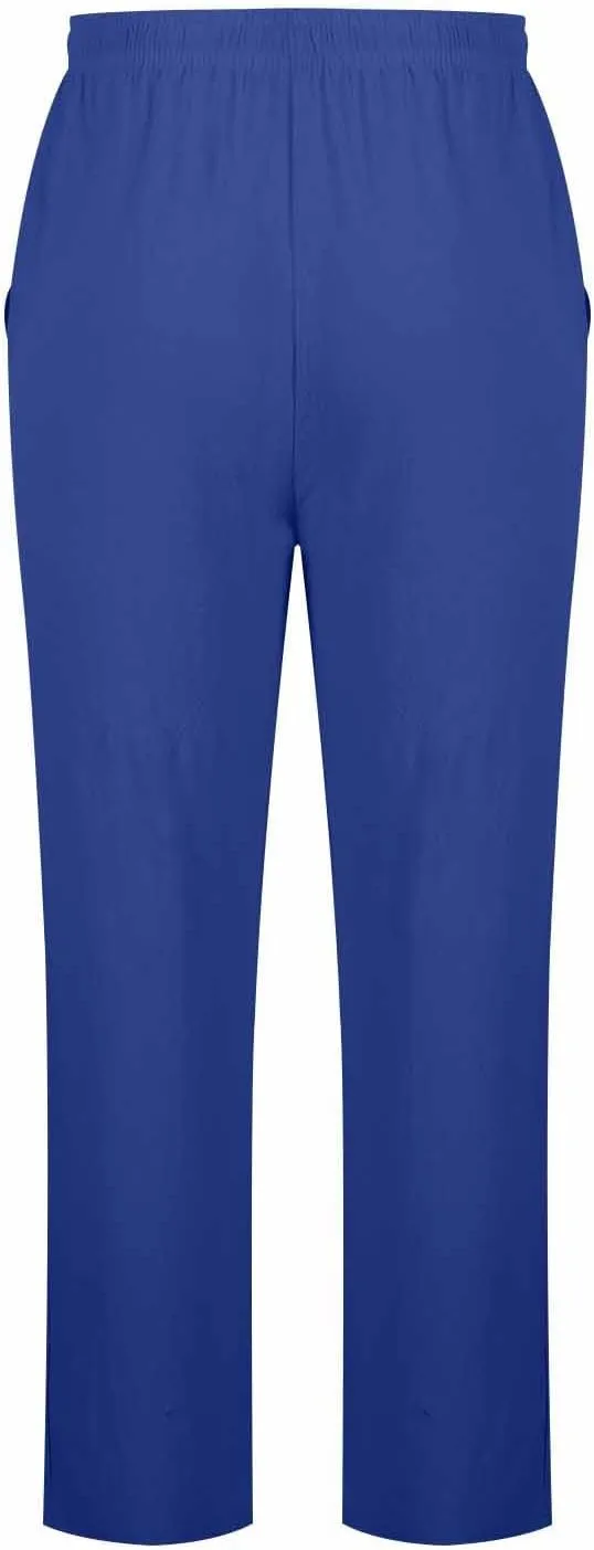 Cotton Linen Pants Men Casual Loose Fit Elastic Drawstring Waist Wide Leg Pant Lightweight Summer Beach Pants Pockets