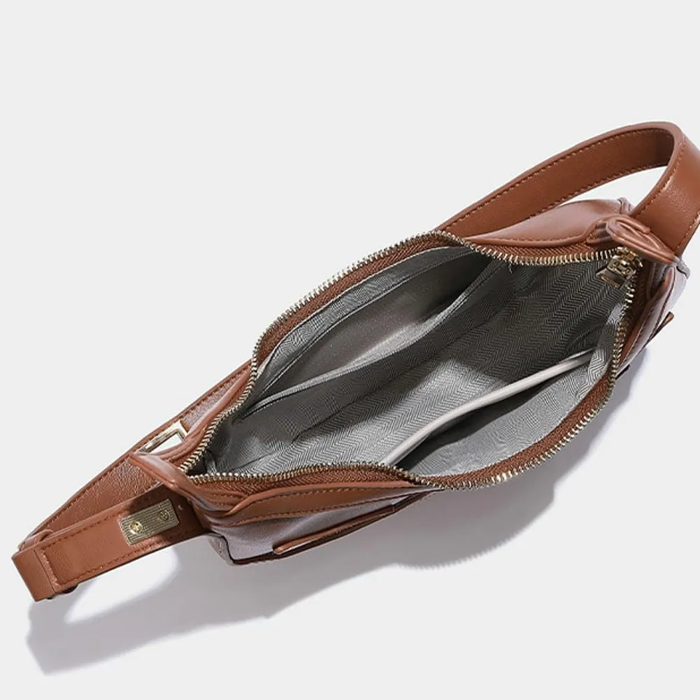 Crescent Shoulder Bag for Women Trendy Purse Vegan Leather Clutch Small Tote Bag Handbag Satchel Adjustable Strap
