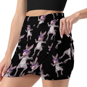 Dancing Gray Donkey Women's Skort Athletic Skirt Golf Skorts A-line Skirts with Built-in Shorts Pockets