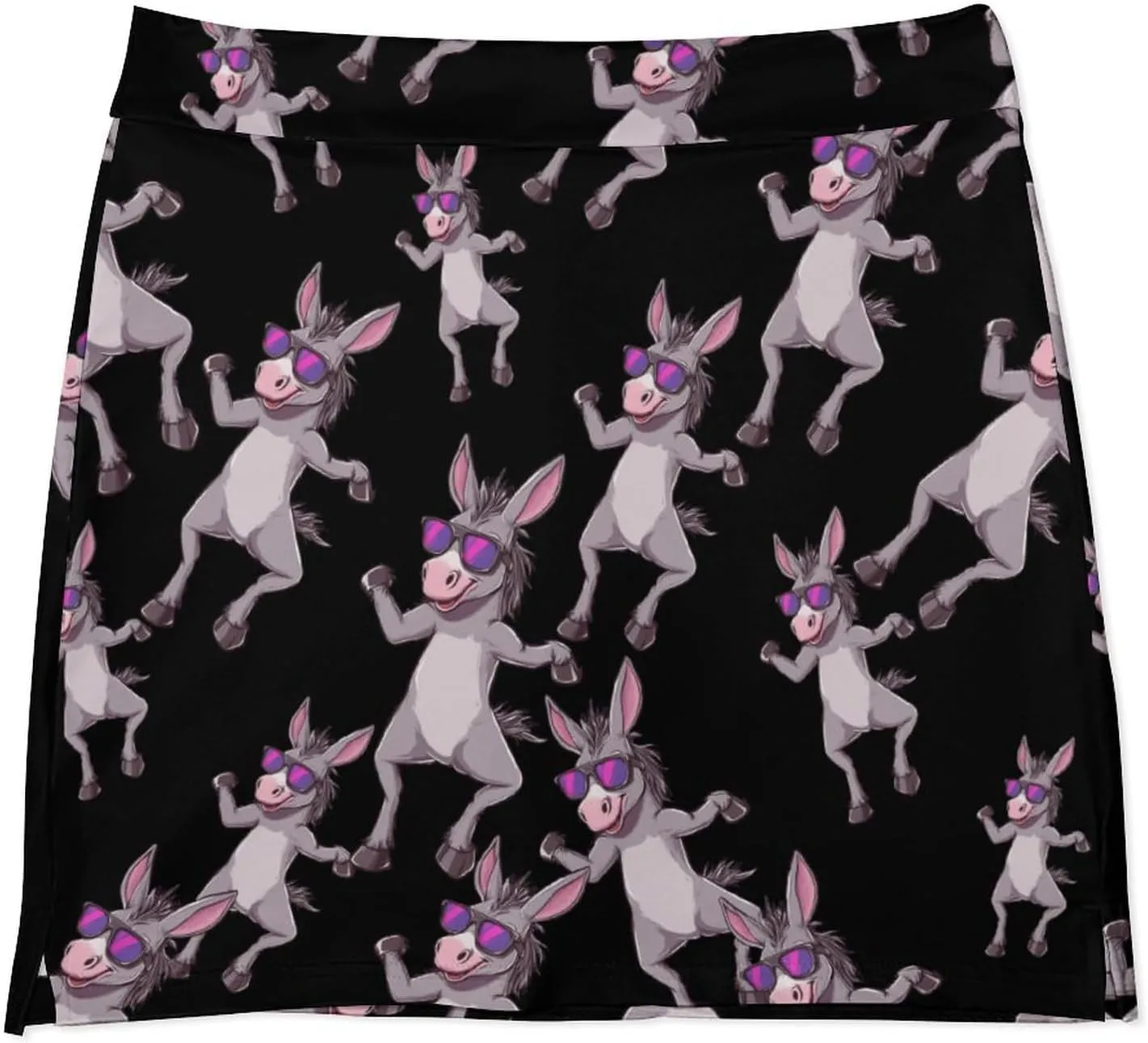 Dancing Gray Donkey Women's Skort Athletic Skirt Golf Skorts A-line Skirts with Built-in Shorts Pockets
