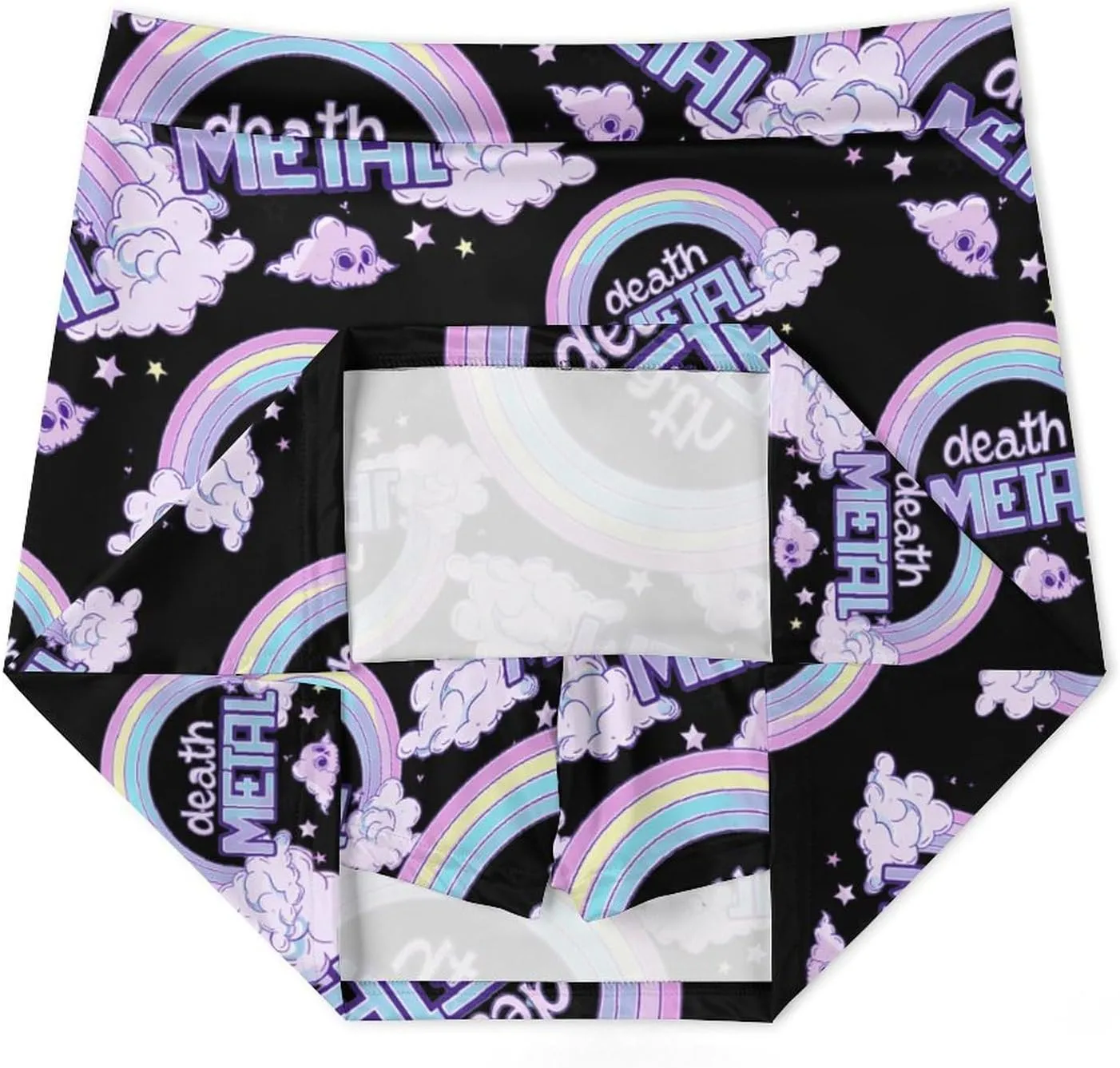 Death Metal Rainbow Women's Skort Athletic Skirt Golf Skorts A-line Skirts with Built-in Shorts Pockets
