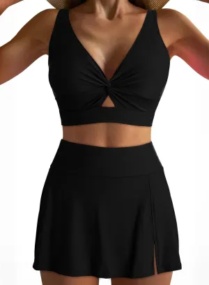 Dokotoo Bikini Set for Women Swimsuits 2025 Swim Skirts with Removable Pads Bathing Suit