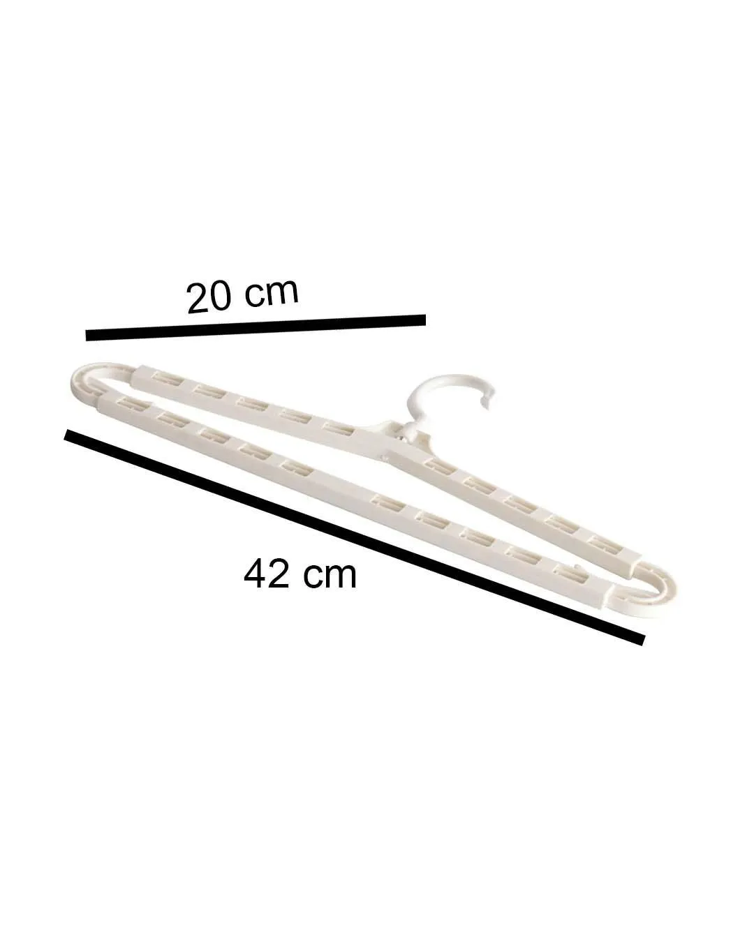 Extendable Hanger, White, Plastic