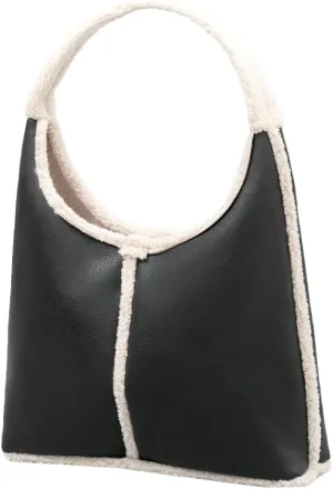 Fashion Bucket Tote Bag for Women PU Leather Shoulder Crossbody Bag Purse Large Handbags Winter Plush Satchel