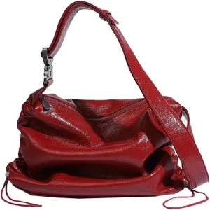 Fashion Shoulder Tote Bag for Women Large Vegan Leather Crossbody Purse Y2k Handbag with Drawstring Satchel