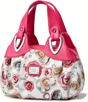 Fashion Vegan Leather Handbag for Women Multi Pocket Large Tote Bags Satchel Printed Purses Soft Hobo Bag