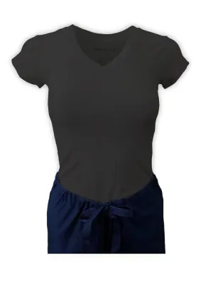Flexibilitee Women's V-Neck Short Sleeve Tee | Charcoal