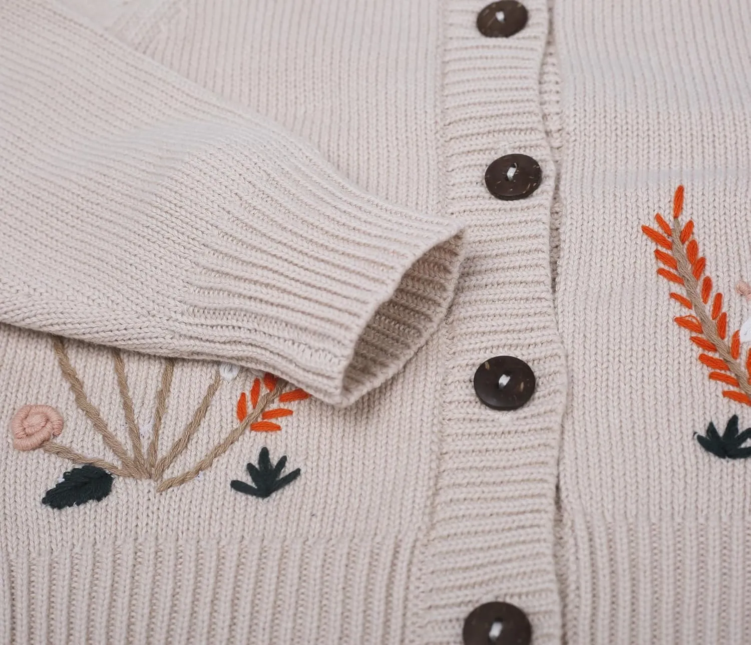 Girls Cardigan Sweater Boys Long Sleeve School Uniforms Toddler Kids Knit Embroidery Button Jacket Outwear Tops