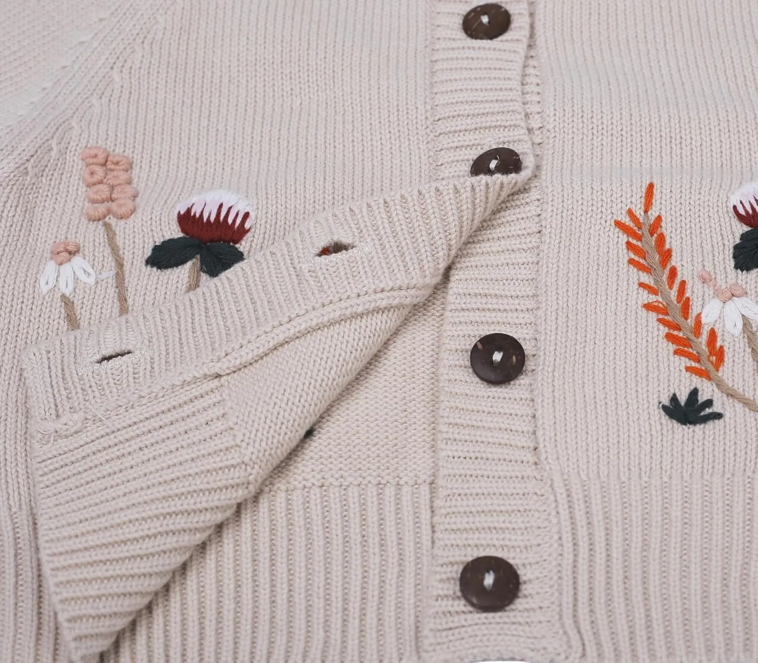 Girls Cardigan Sweater Boys Long Sleeve School Uniforms Toddler Kids Knit Embroidery Button Jacket Outwear Tops