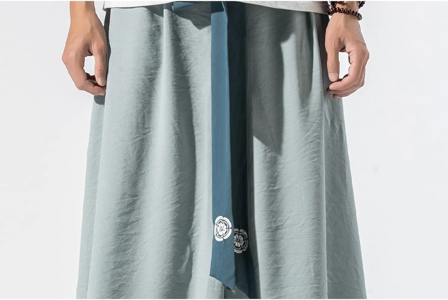 GURUNVANI Men's Wide Leg Pants Japanese Yoga Pants Hip Hop Baggy Trousers