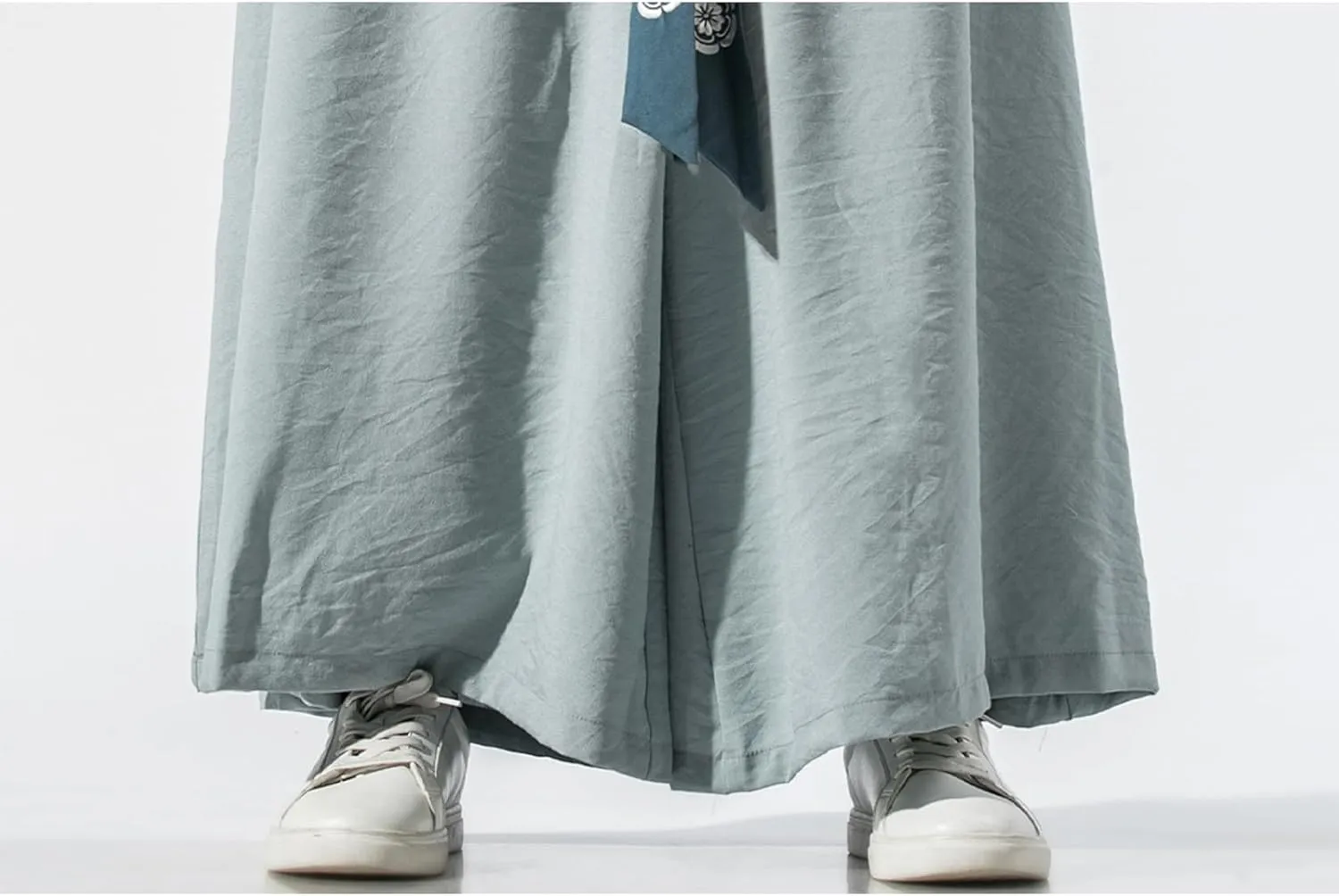 GURUNVANI Men's Wide Leg Pants Japanese Yoga Pants Hip Hop Baggy Trousers