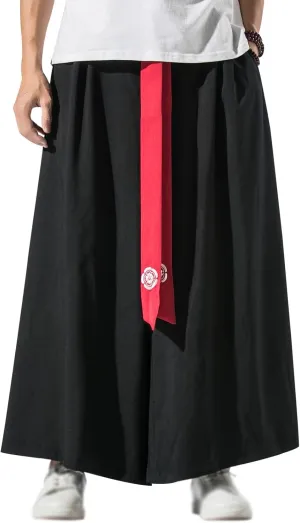GURUNVANI Men's Wide Leg Pants Japanese Yoga Pants Hip Hop Baggy Trousers