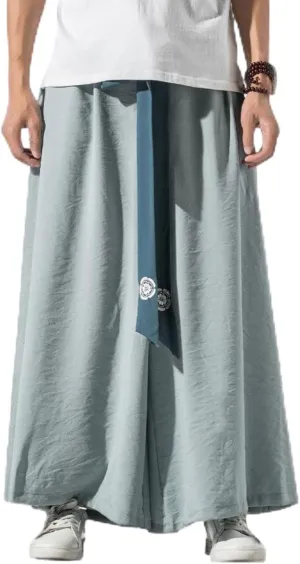 GURUNVANI Men's Wide Leg Pants Japanese Yoga Pants Hip Hop Baggy Trousers
