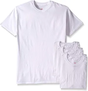 Hanes Men's 5Pack Crew Neck Tagless White Undershirts Crewneck T-Shirts, S