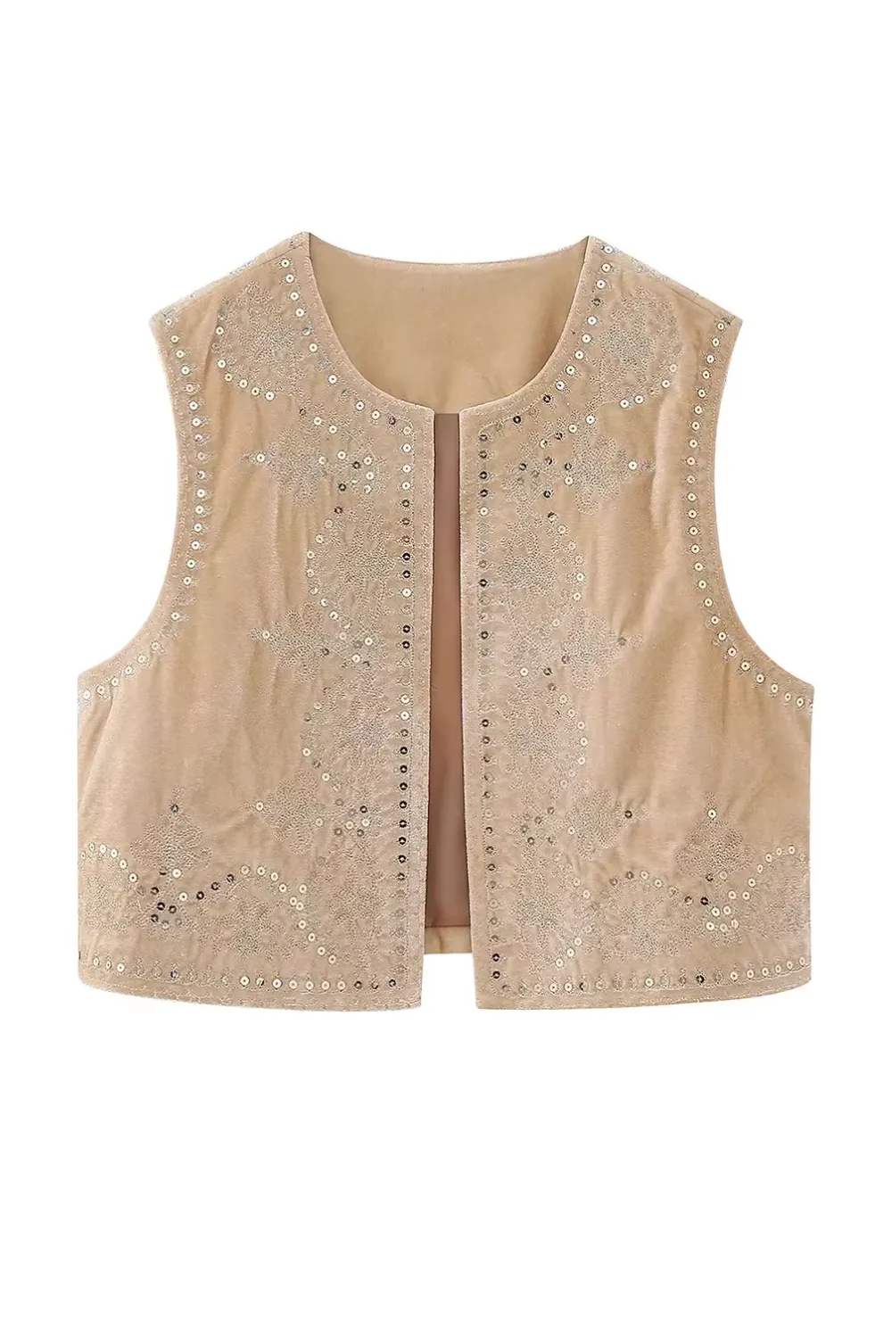 'Hannah' Sleeveless Embroidered Retro Vest (7 Colors)