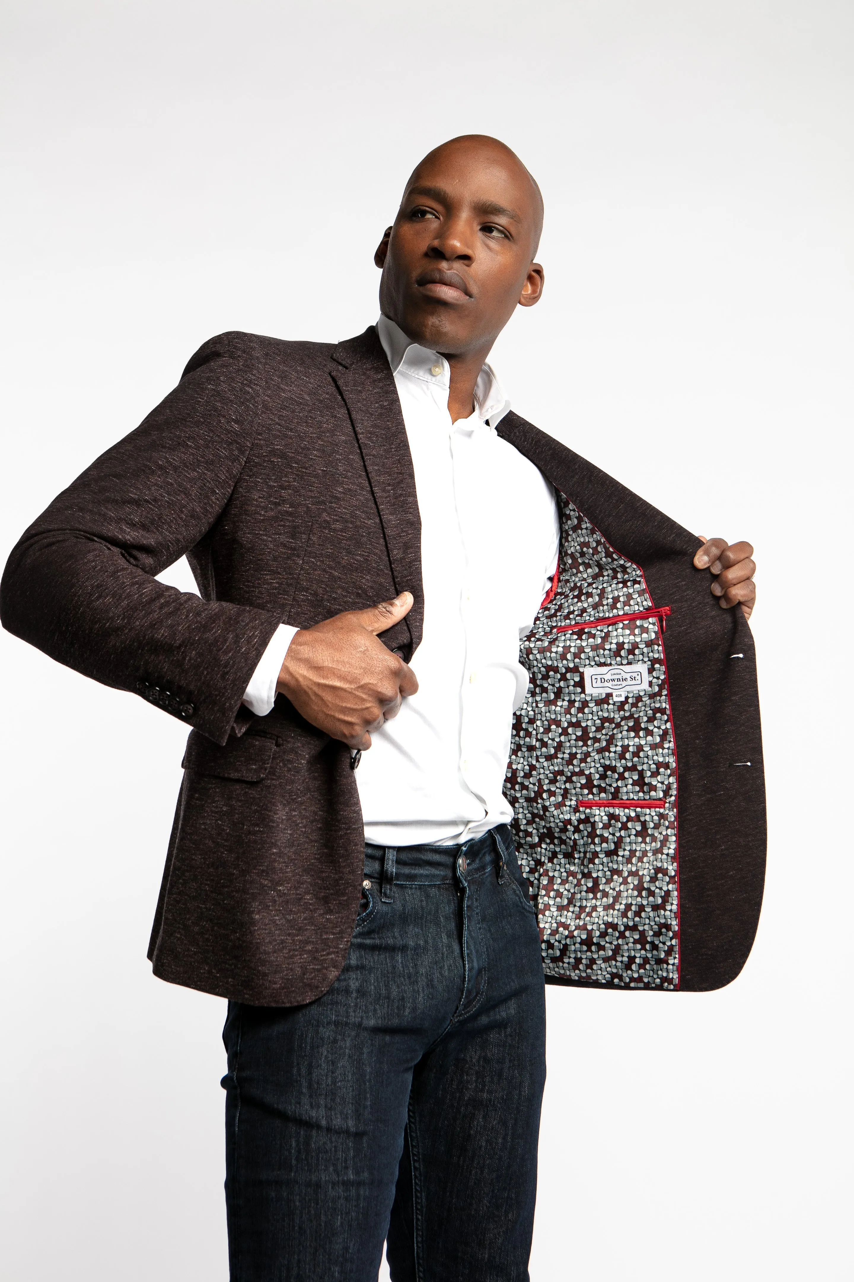 Hart Burgundy Stretch Blazer