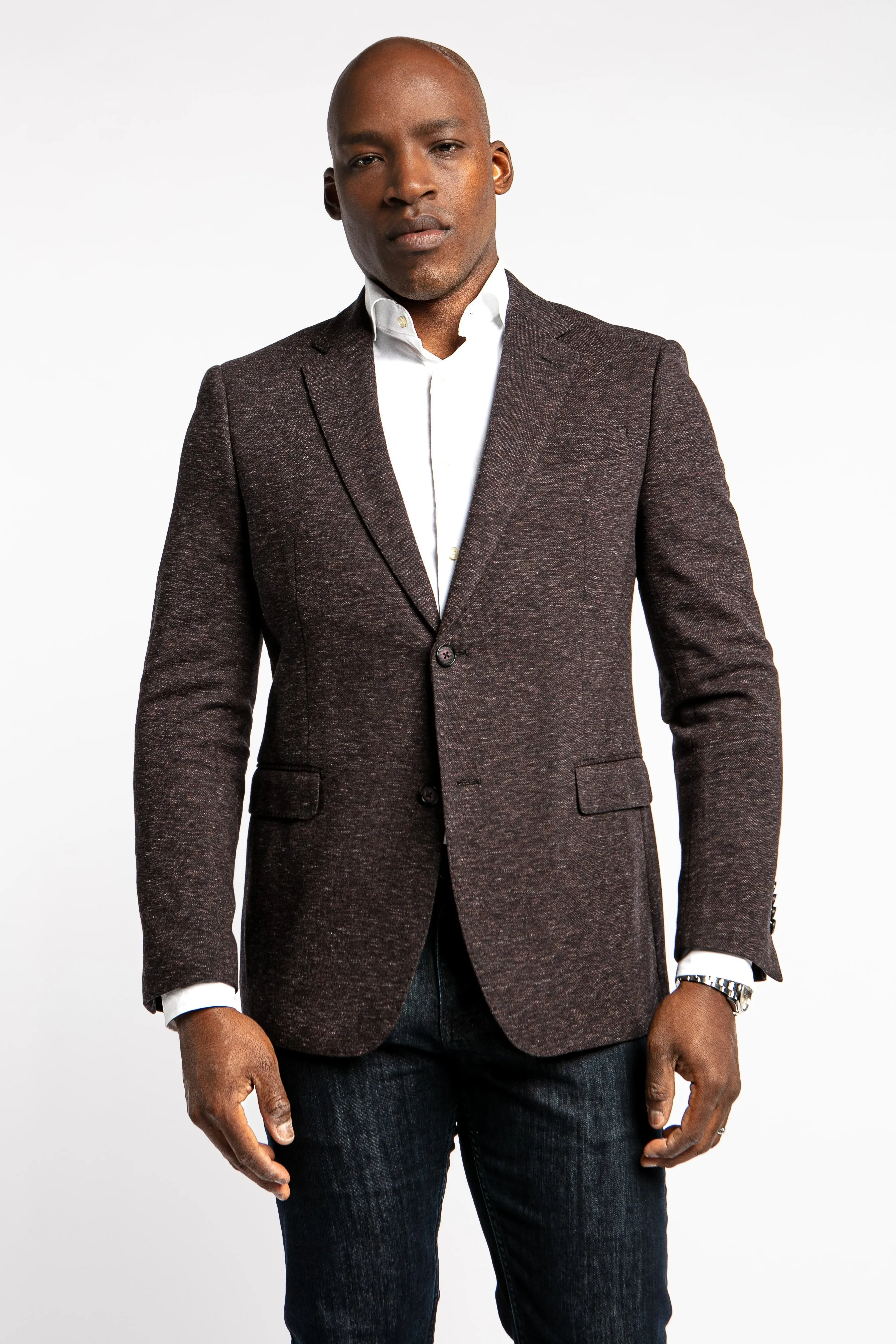Hart Burgundy Stretch Blazer