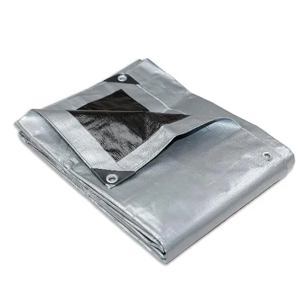 Heavy Duty Silver Tarp Tarpaulin 2.4m x 3m