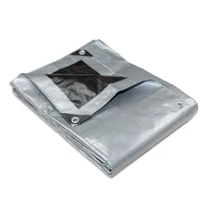 Heavy Duty Silver Tarp Tarpaulin 2.4m x 3m