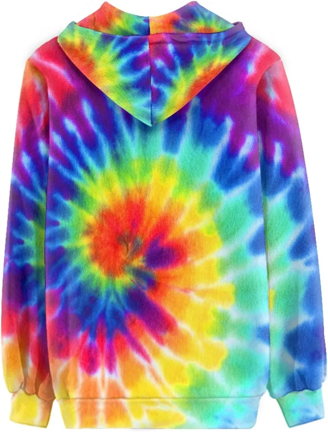 Irisjudy Color Stripes Zip up Hoodies for Women, Monet Art Sport Sweatshirt Women Ladies Hooded Tops for Spring Fall