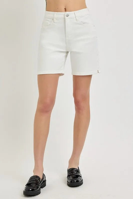 Jaclyn Mid Length Side Split Shorts