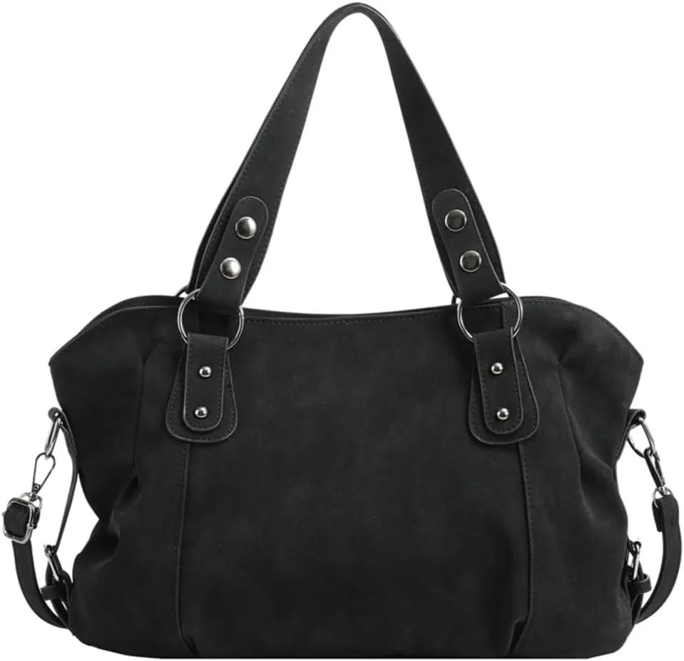 Large Capacity Tote Bag for Women Soft Vegan Leather Shoulder Crossbody Purse Casual Working Handbag Satchel