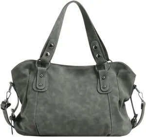 Large Capacity Tote Bag for Women Soft Vegan Leather Shoulder Crossbody Purse Casual Working Handbag Satchel