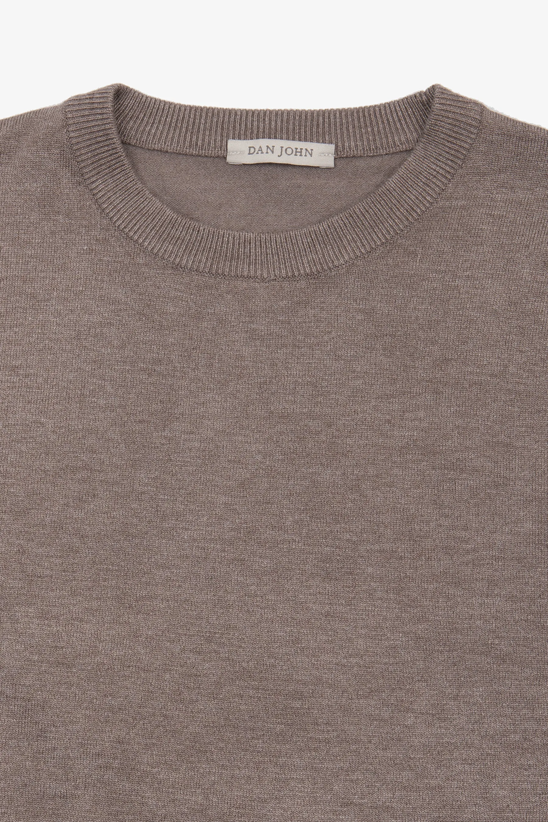 Maglia girocollo basic tortora