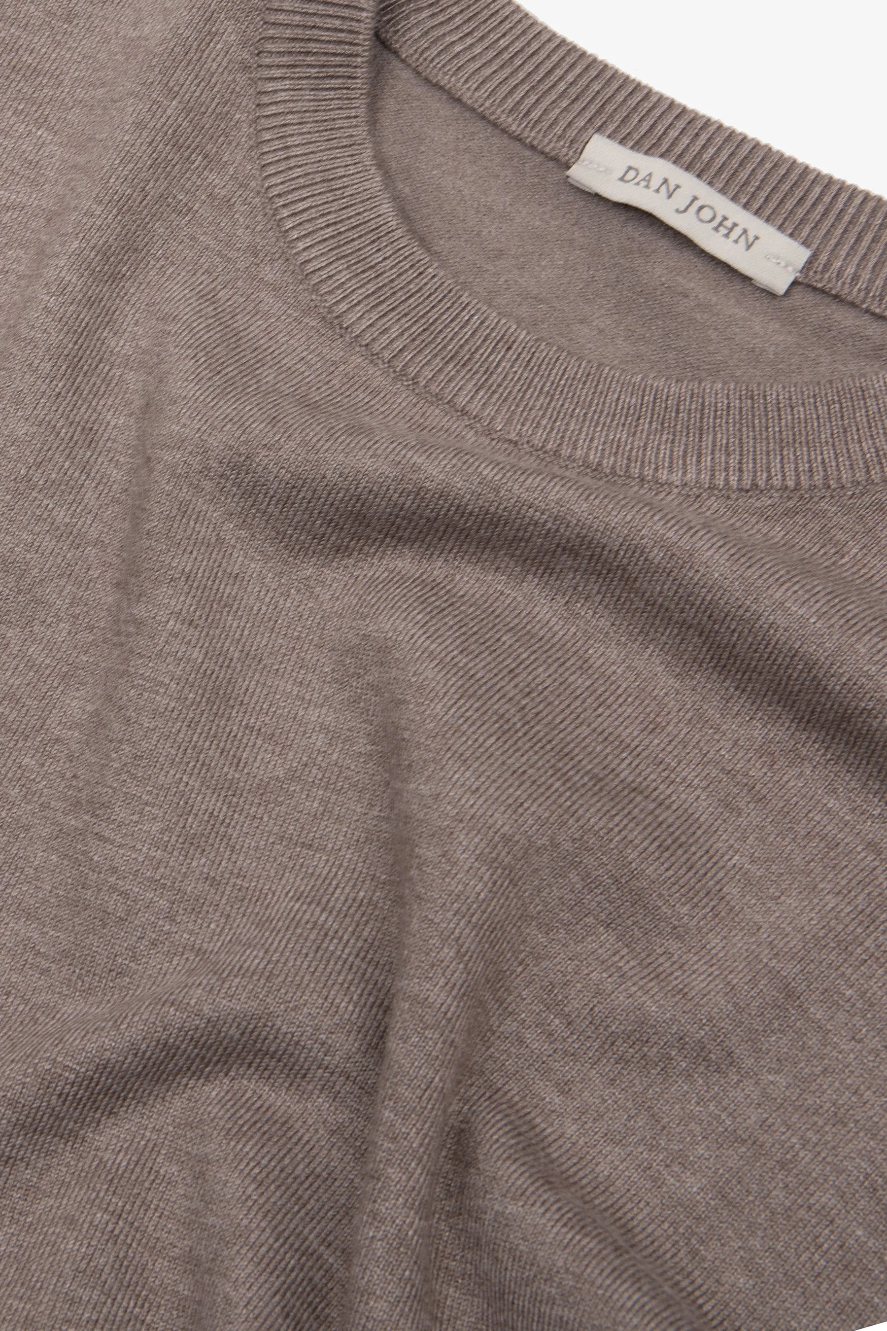 Maglia girocollo basic tortora