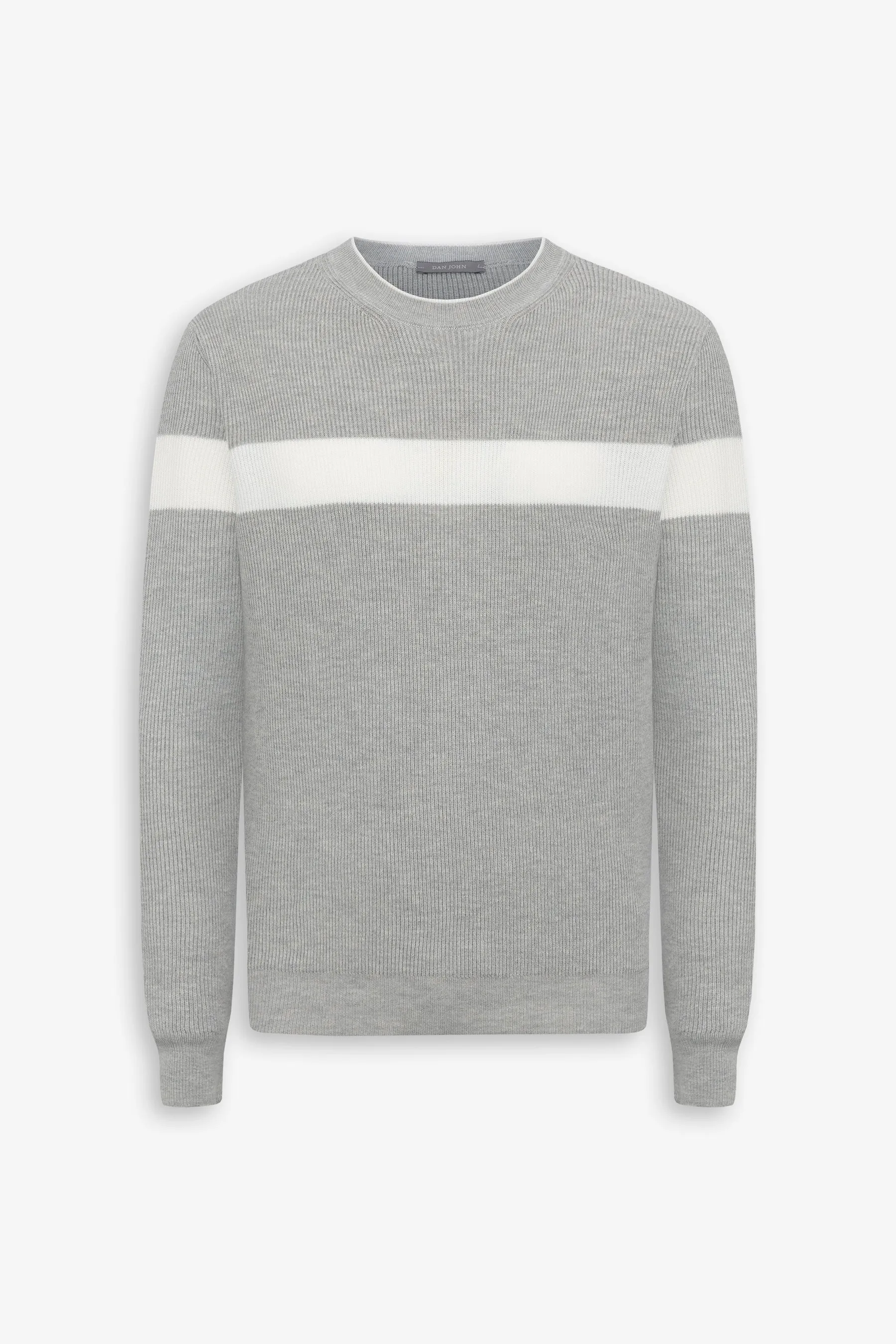 Maglia girocollo riga piazzata polvere