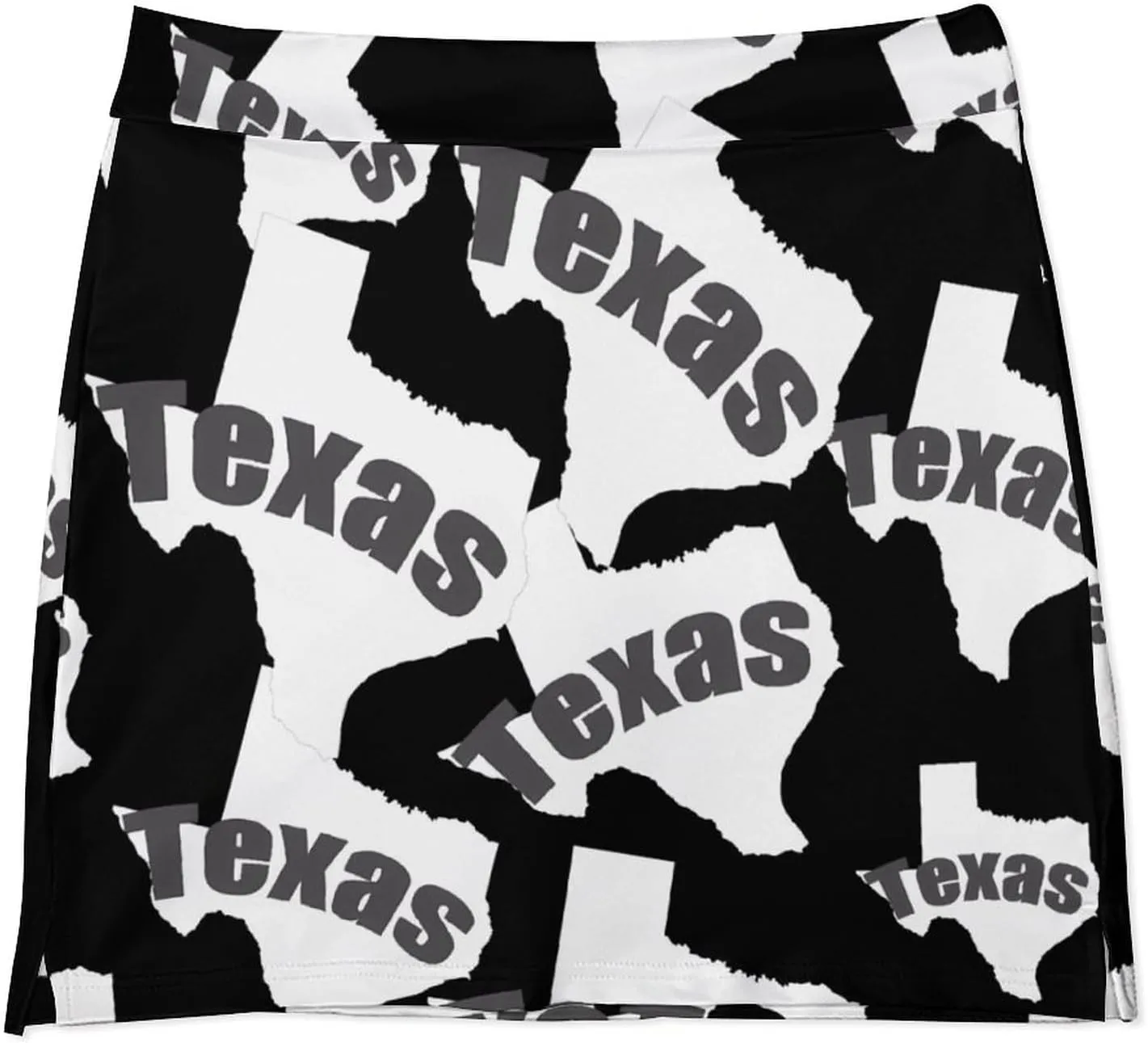 Map of Texas Women's Skort Athletic Skirt Golf Skorts A-line Skirts with Built-in Shorts Pockets